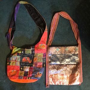 Two large Hippie/ Boho Crossbody Bags